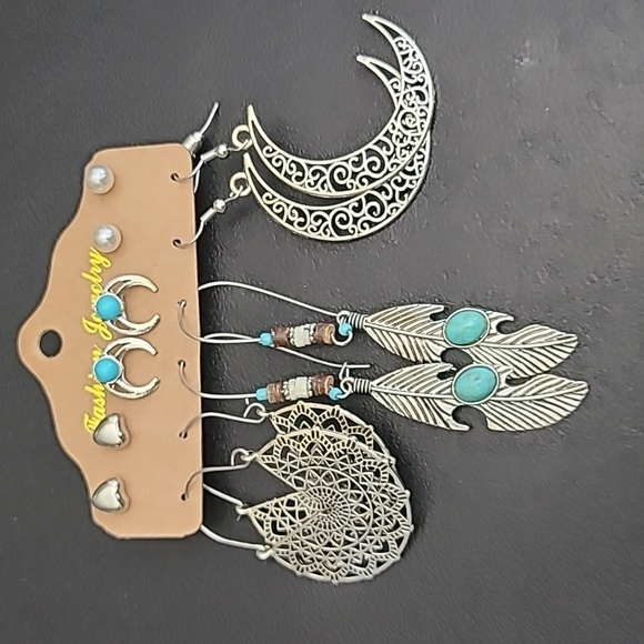 Jewelry - Cute! 6 pairs of boho style earrings
